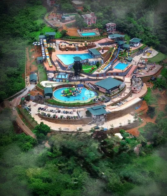 Aerial view of Sky Wave Water and Amusement Park in Kakkadampoyil